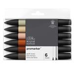 ماژیک وینزور نیوتن مدل promarker earth tone مجموعه 6 عددی