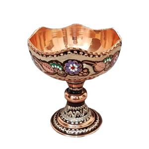 شکلات خوری  میناکاری مسی طرح پایه دار کد 241 -