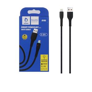 کابل تبدیل USB به لایتنینگ دنمن مدل D16L طول 1 متر