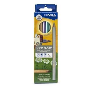 مداد رنگی متالیک مدل سوپرفربی 6 عددی - LYRA Super Ferby Metallic