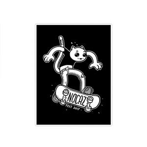 استیکر تزئینی موبایل و تبلت ماسا دیزاین مدل stkv043 طرح گربه.اسکیت