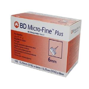 سرسوزن قلم انسولین بی دی BD MICRO FINE PLUS 6mm 