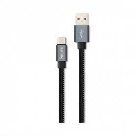 کابل تبدیل USB-A به USB-C فیلیپس مدل DLC2528B طول 1.2 متر 