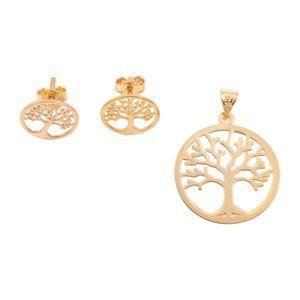 نیم ست طلا 18 عیار زنانه سپیده گالری SH0018