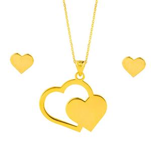 نیم ست طلای 18 عیار زنانه سیم و گوهر مدل GLE175 Simogohar GLE175 Gold Half Set