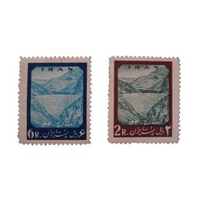 تمبر یادگاری مدل سد کرج کد IR1520 مجموعه دو عددی