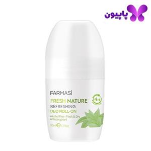 دئورول ان زنانه فرش نیچر فارماسی 50 میل FARMASI FRESH NATURE Refreshing Deo Roll On 