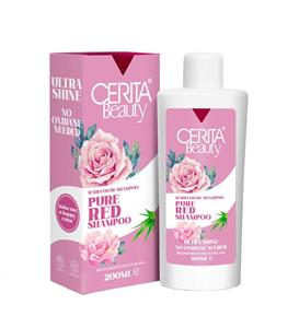 شامپو رنگساژ قرمز 200میل سریتا Cerita Beauty Hair Color Shampoo Pure Red 200ml 