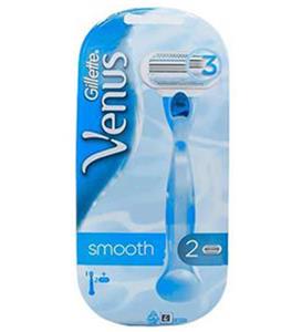 ژیلت ونوس آبی اسموس 3 لبه با 2 تیغ یدک gillette venus razor