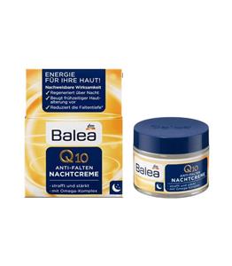 کرم شب ضد چروک و ترمیم کننده پوست کیوتن حجم 50 میل باله آ Balea Repairing Q10 Night Cream 50ml