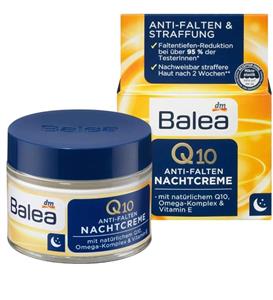 کرم شب ضد چروک و ترمیم کننده پوست کیوتن حجم 50 میل باله آ Balea Repairing Q10 Night Cream 50ml