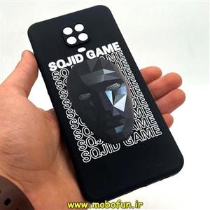 قاب گوشی Redmi Note 9s - Redmi Note 9 Pro شیائومی سیلیکونی ژله ای طرح اسکویید گیم Squid Game بازی مرکب محافظ لنز دار مشکی کد 371
