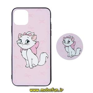 قاب گوشی iPhone 11 Pro Max آیفون فانتزی برجسته طرح گربه اشرافی پاپ سوکت دار کد 141
