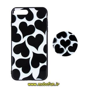 قاب گوشی iPhone 7 Plus - iPhone 8 Plus آیفون فانتزی برجسته طرح قلب کلاسیک پاپ سوکت دار کد 144