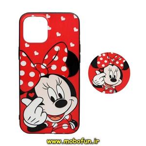 قاب گوشی iPhone 12 Pro Max آیفون فانتزی برجسته طرح مینی موس پاپ سوکت دار کد 134