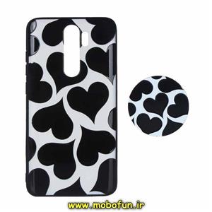 قاب گوشی Redmi Note 8 Pro شیائومی فانتزی برجسته طرح قلب کلاسیک پاپ سوکت دار کد 319