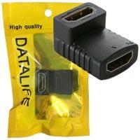 چنجر HDMI دو سر مادگی ۹۰ درجه DATALIFE پک زرد 
