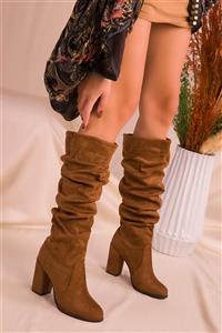 بوت ساق بلند جیر چرم مصنوعی زنانه از سوهو SOHO کد 21