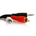 Orange 2 In 1 3.5mm To 2 RCA Plug Cable 1.5m