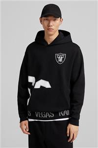 هودی مناسب Lv Raiders nfl استاندار طرح دار مردانه برشکا Bershka کد 141