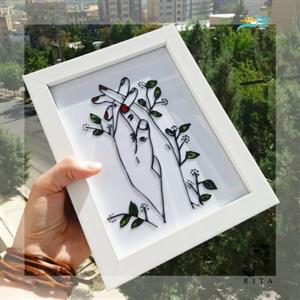 تابلو ویترای دستهای عشق