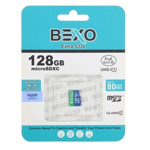 مموری ۱۲۸ گیگ Bexo C10 U1 80 MB/S 533X+Adaptor