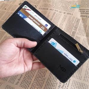 کیف پول جیبی مردانه چرم بزی مشکی