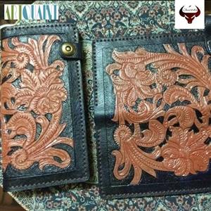 کیف حکاکی چرم گاوی کراست