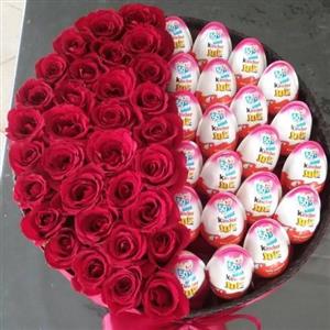 باکس گل رز طبیعی کد 1152