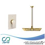 ست شیرآلات توکار حمام شودر مدل رومر پلاس تیپ ۱ شیری طلایی BRASS