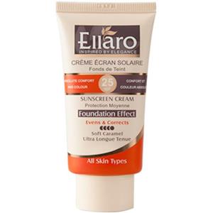 کرم ضد افتاب رنگى spf25 (کاراملى) الارو  Ellaro - SPF 25 Soft Caramel SunScreen Cream