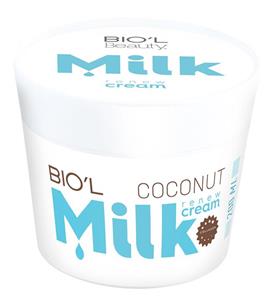 کرم میلک شیر و نارگیل مناسب پوست نرمال تا خشک کاسه ای بیول 200 میل  Biol Milk And Coconut Cream For Normal And Dry Skins 200ml