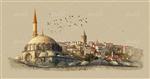 دانلود عکس با کیفیت نقاشی مسجد ایا صوفیه روی کاغذ کرافت 8174