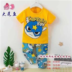 بلوز شلوار بچه گانه تابستانی کاپیتان 2PCS Summer Boys Homewear Set-S9961