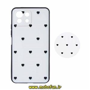 قاب گوشی Mi 11 Lite - Mi 11 Lite 5G - Mi 11 Lite NE شیائومی فانتزی برجسته طرح قلب کلاسیک سفید پاپ سوکت دار محافظ لنز دار کد 86