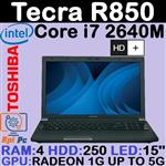 لپ تاپ توشیبا  TOSHIBA R850 Core i7 2640M 4GB 250GB 1GB 