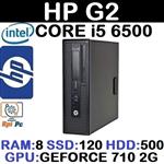 کیس استوک وارداتی HP EliteDesk G2 با پردازشگر Core i5 نسل 6 رم 8DDR4 هاردSSD 120+HDD 500 گرافیک GEFORCE 710 2G