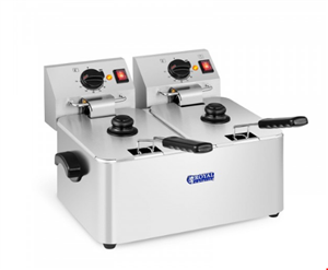 دستگاه سرخ کن برقی 2 لگن رومیزی رویال کترینگ آلمان Royal Catering RCEF 08D-EGO