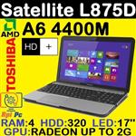 لپ تاپ استوک توشیبا TOSHIBA L875D A6-4400M 4GB  320GB 2GB 7520G