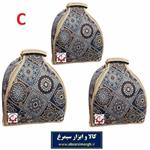 ست کیف و کاور دیگ و قابلمه مدل C طرح سنتی و جاجیم 3 عددی HTZ-016