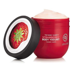 ماست بدن بادی شاپ حاوی عصاره توت فرنگی و شیر بادام THE BODY SHOP حجم 200 میل