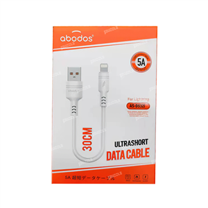 کابل شارژ آیفون آبودوس مدل abodos AS-DS32i طول 30 سانتی متر