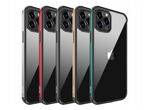 قاب شفاف بامپر فلزی آیفون 13 پرو سولادا Sulada iPhone 13 Pro Nano Glass Metal Bumper Case