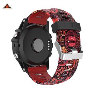 بند گارمین قرمز طرح دار 26 میلیمتری