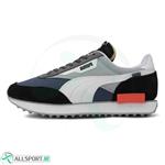 کتانی رانینگ زنانه پوما طرح اصلی  مشکی سفید طوسی Puma Future Rider Black White Grey