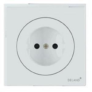 پریز برق ساده محافظ دار با پایه سرامیکی دلند پلاس طرح آوا