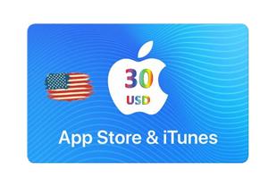 گیفت کارت 30 دلاری  اپل استور آمریکا 