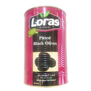 زیتون لوراس Pitted black olives وزن 2000 گرم کد 365