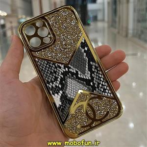 قاب گوشی iPhone 12 Pro آیفون مدل لاکچری سلطنتی پوست ماری نگین دار آینه ای گوچی GUCCI اورجینال برند کرتیو CREAVIVE کد 242