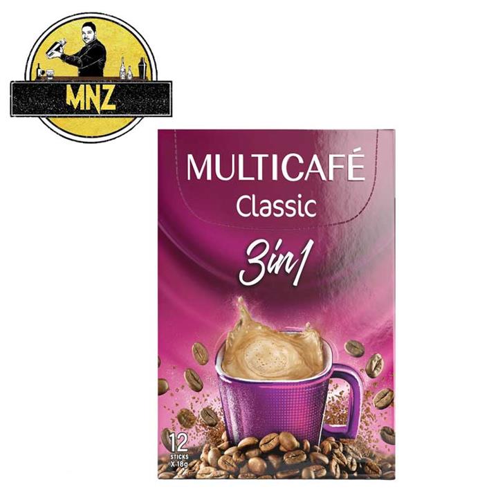 کافی میکس 3 در 1 کلاسیک مولتی کافه بسته 12 عددی